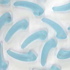 Contas de Murano Folha Dentinho Matte Água 60010 18mm