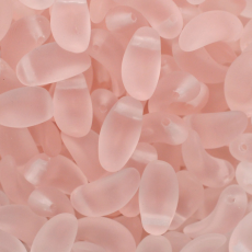 Contas de Murano Folha Dentinho Matte Rosa 70110 5x9mm