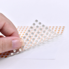 Holograma de Metal com cola Hot Fix Preciosa SS12 (3,2mm) Topaz em Cartela de 75x75mm