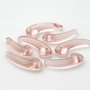 Contas de Murano Folha Dentinho Transparente Rosa 70110 18mm