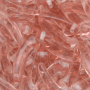 Contas de Murano Folha Dentinho Transparente Rosa 70110 18mm