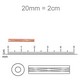 Canutilhos Jablonex Topaz Transparente T 10020 8,9 Polegadas  20mm