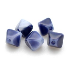 Contas de Murano Balao Mesclado Azul Branco 07334 8mm