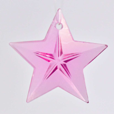 Pingente Estrela 5 Pontas Swarovski art. 6716 Rose 20mm