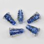 Contas de Murano Cone Cristal Azul e Preto 92187 19x11mm