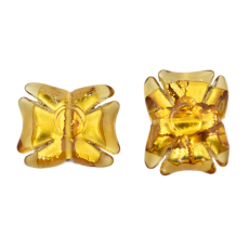 Contas de Murano Borboleta Topaz Dourado 92316 13x18mm