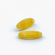 Contas de Murano Beetle Mesclado Amarelo Branco 85011 16x6mm