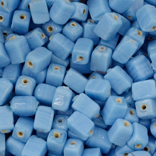 Contas de Murano Retangulo LDI Azul Turquesa 5x3mm