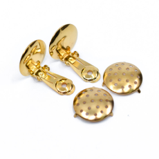 Base Brinco Peneira Pressão Dourado