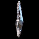 Placa Lapidada Swarovski art. 8904 Cristal Aurora Boreal 63x42mm