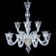 Lustre de Murano Laguna Cristal Transparente 84 Lampadas Sistema de Montagem Leonardo Niquel