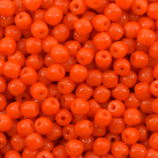 Contas de Porcelana Fosca Laranja 93140 4mm