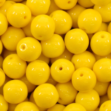 Contas de Porcelana Fosca Amarelo 83130 8mm