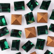 Strass Quadrado Swarovski art. 4401 Emerald 3mm