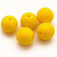 Contas de Porcelana Fosca Amarelo 83130 6mm