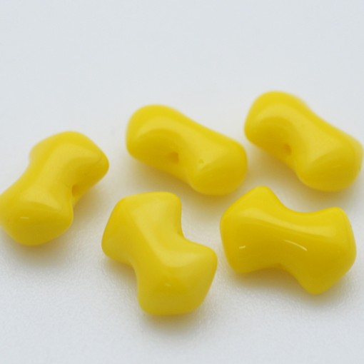 Contas de Murano Gravata Borboleta Amarelo 83110 5x10mm