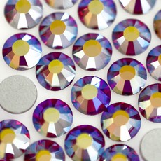 Strass Chaton Base Reta (Sem Cola) Preciosa Fuchsia Aurora Boreal SS20 = 4,6mm