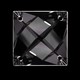 Quadrado Lapidado Asfour 2024 4 Furos Diagonais Cristal 28mm