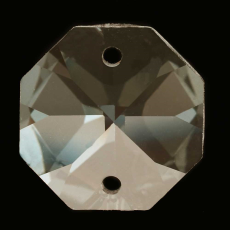 Castanha Lapidada Asfour art. 1080 16 Facetas 2 Furos Black Diamond Satin 14mm