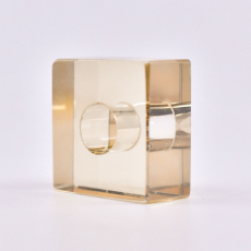 Cubo Box Lapidado art. 34 LDI 12/0 Cristal Honey 35x35x15mm