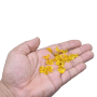 Contas de Murano Meia Lua Transparente Amarelo 80020 15mm