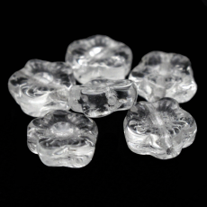 Contas de Murano Margarida Transparente Cristal 00030 10mm