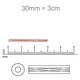 Canutilhos Jablonex Torcido Prata Transparente 78102 13,3 Polegadas  30 mm