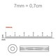 Canutilhos Jablonex Laranja Transparente 97030 3 polegadas7mm