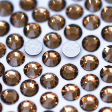 Strass Chaton Base Reta (Sem Cola) Preciosa Smoked Topaz SS8 = 2,3mm