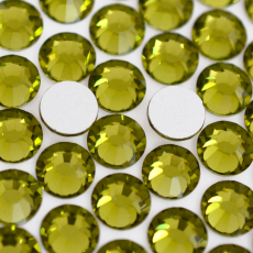 Strass Chaton Base Reta (Sem Cola) Preciosa Olivine SS30 = 6,4mm
