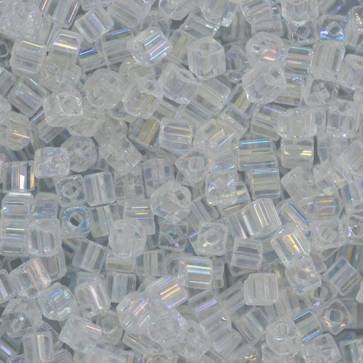Vidrilhos Quadrado Jablonex Cristal Transparente Aurora Boreal 58205 2,6x2,6mm