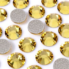 Strass Chaton Base Reta (Com Cola) Preciosa Light Topaz SS20 = 4,6mm
