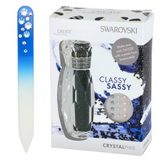 Kit de unha Swarovski Cristal Pixie Classy Sassy  Lixa de unha de Vidro Bermuda Blue