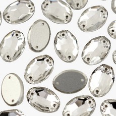 Oval para Bordar  Supreme 2 Furos Cristal 10x7mm