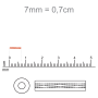 Canutilhos Jablonex Prata Premium Transparente 78102 3 polegadas 7mm