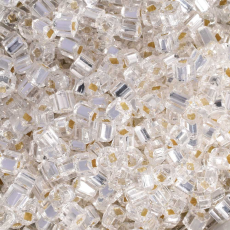 Vidrilhos Jablonex Quadrado Prata Transparente 78102 3,4x3,4mm