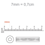 Canutilhos Jablonex Rosa Transparente Solgel Syed 07712 7mm 3 polegadas