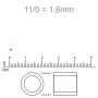 Micanga Japonesa Miyuki Delica Mix Colorido DB-MIX43 110  1,6mm