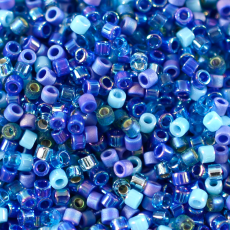 Miçanga Miyuki Delica Mix Azul 11/0 = 1,6mm