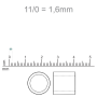 Micanga Japonesa Miyuki Delica Mix Branco e Preto DB-MIX12 110  1,6mm