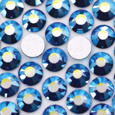 Strass Chaton Base Reta (Sem Cola) Preciosa Safira Aurora Boreal SS16 = 3,8mm