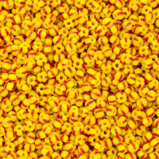 Micanga Amarelo 4 Tiras Vermelho Rajada 83970 90 2,6mm