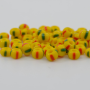 Micanga Jablonex Amarelo 2 Tiras Vermelho e 2 Tiras Verde Rajada 83590 50 4,6mm
