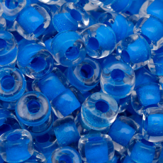 Conta Miçangão de Murano Forte Beads Lined Cristal Azul 44836 6mm