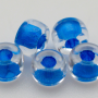 Conta Micangao de Murano Forte Beads Lined Cristal Azul 44836 6mm