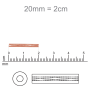 Canutilhos Jablonex Prata Transparente 78102 8,9 Polegadas  20mm