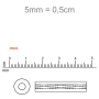 Canutilhos Jablonex Prata Premium Transparente 78102 2 polegadas5mm