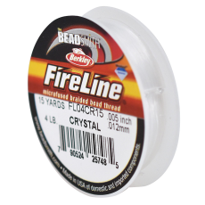 Fio de Nylon Resistente Fireline Beadsmith 4LB 0,005 POL = 0,012mm Cristal