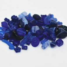 Mix de Contas de Murano Azul Heliotrope Tamanhos Diversos