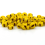 Micanga Jablonex Amarelo 4 Tiras Marrom Rajada Fosco 83170 50  4,6mm